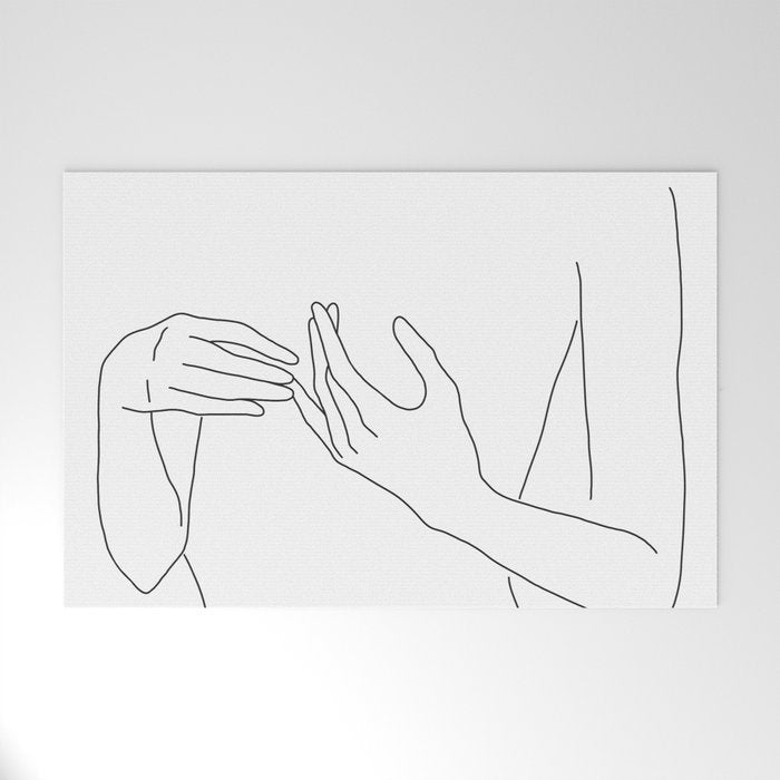 Line Hands 2 Welcome Mat Gallery Image 1