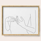 Line Hands 2 Serving Tray Gallery Image 1