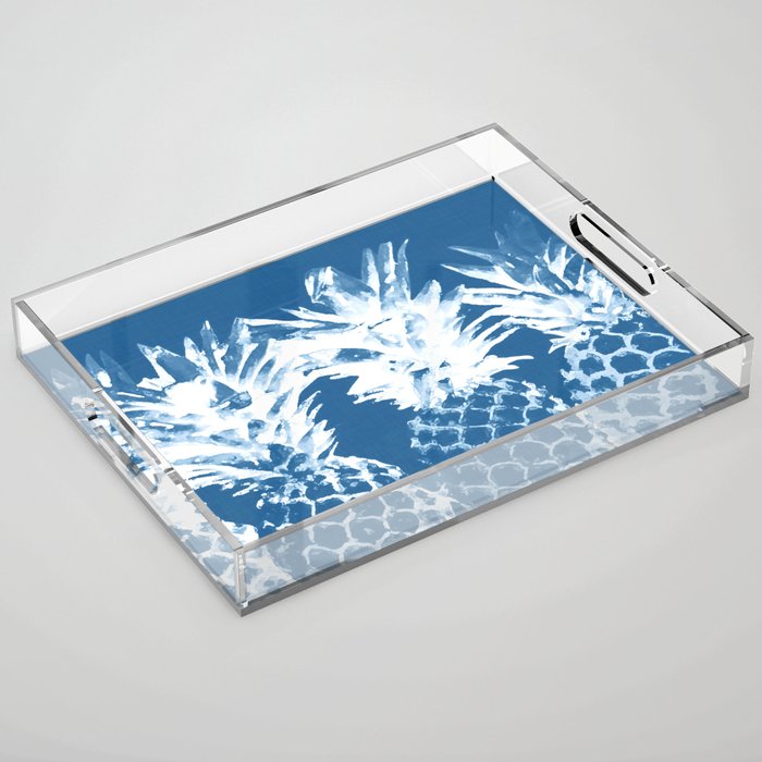 Pineapple blues Acrylic Tray Gallery Image 1