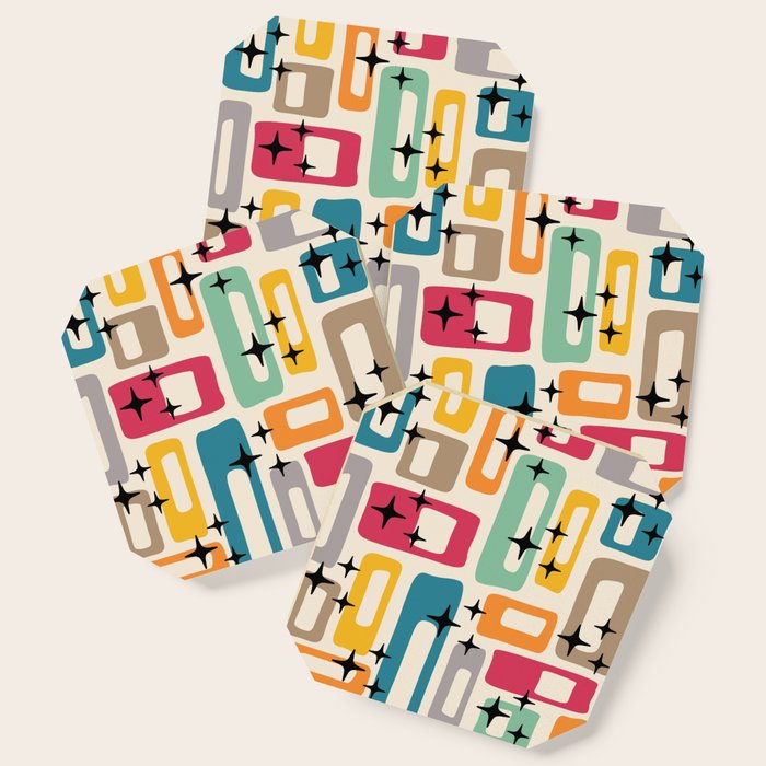 Mid Century Modern Abstract Pattern 242 Mid Mod Googie Coaster Gallery Image 1