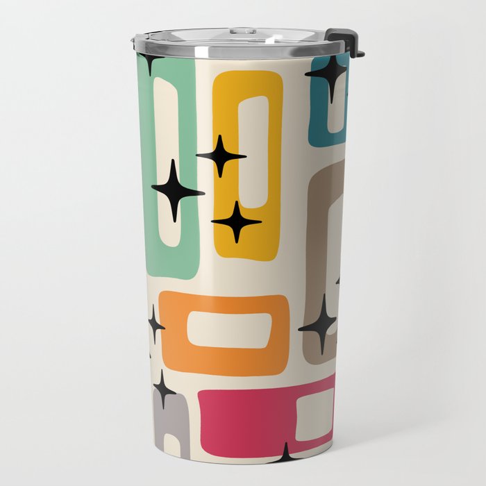 Mid Century Modern Abstract Pattern 242 Mid Mod Googie Travel Mug Gallery Image 2
