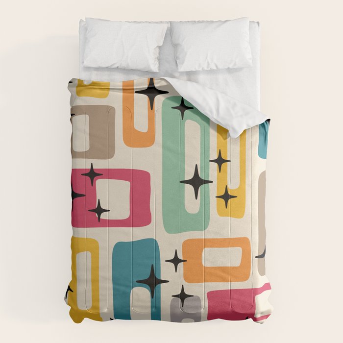 Mid Century Modern Abstract Pattern 242 Mid Mod Googie Comforter Gallery Image 6