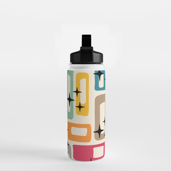 Mid Century Modern Abstract Pattern 242 Mid Mod Googie Water Bottle Gallery Image 2