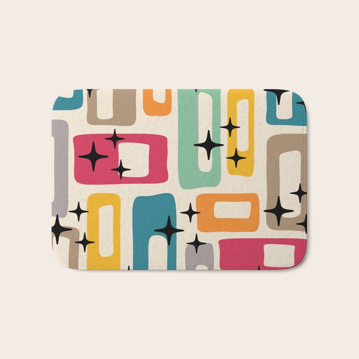 Mid Century Modern Abstract Pattern 242 Mid Mod Googie Bath Mat Gallery Image 1