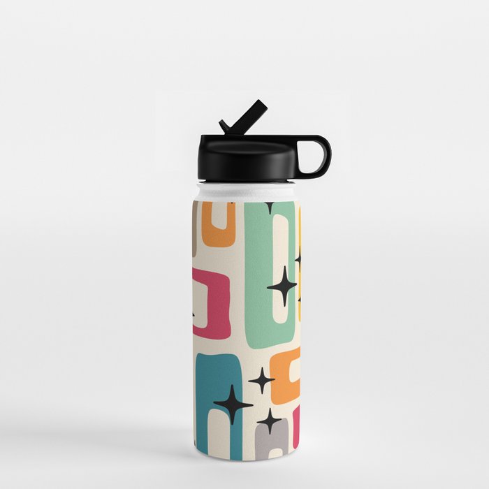 Mid Century Modern Abstract Pattern 242 Mid Mod Googie Water Bottle Gallery Image 1