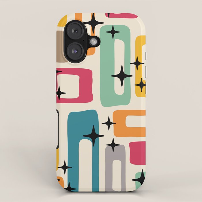 Mid Century Modern Abstract Pattern 242 Mid Mod Googie iPhone Case Gallery Image 1