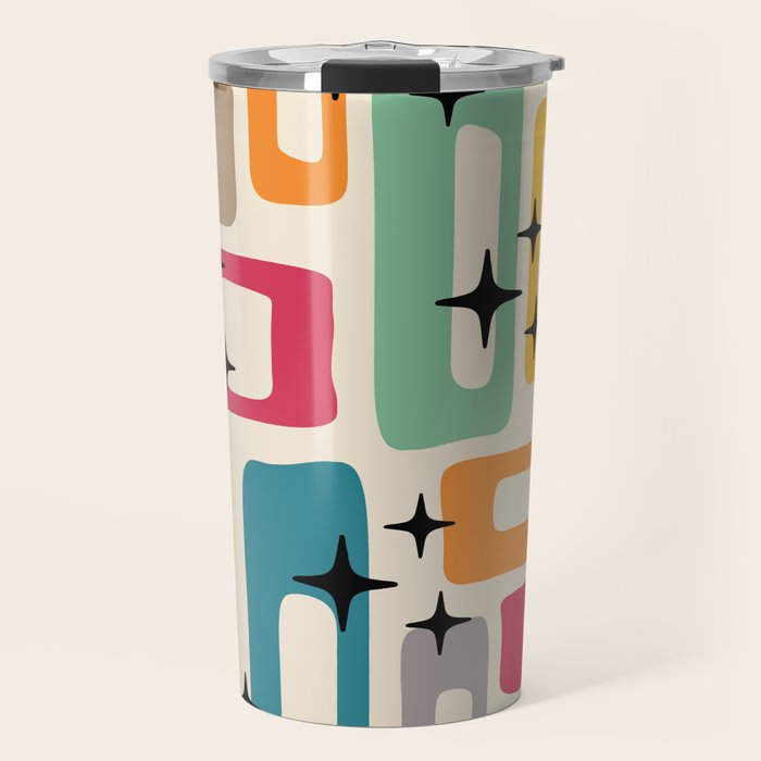 Mid Century Modern Abstract Pattern 242 Mid Mod Googie Travel Mug Gallery Image 1