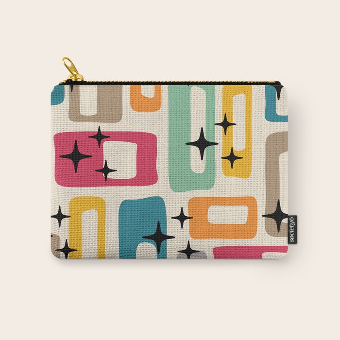Mid Century Modern Abstract Pattern 242 Mid Mod Googie Carry All Pouch Gallery Image 1