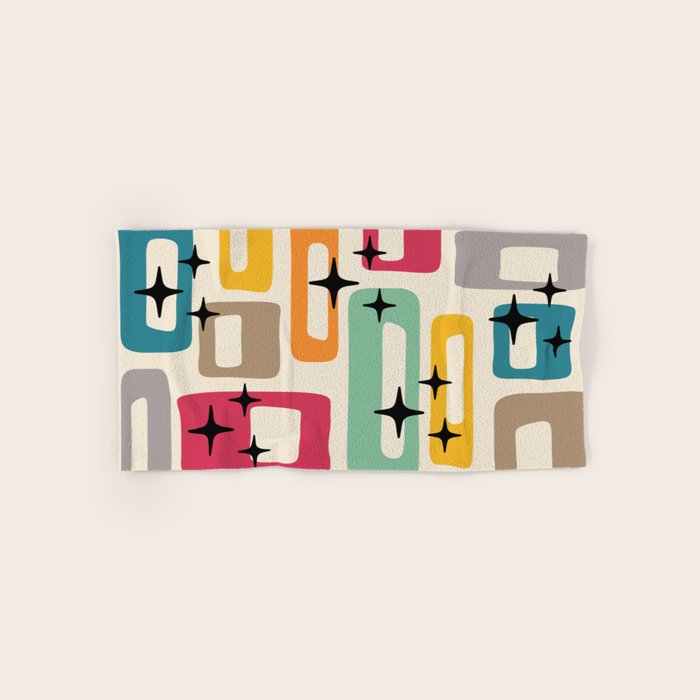 Mid Century Modern Abstract Pattern 242 Mid Mod Googie Bath Towel Gallery Image 1