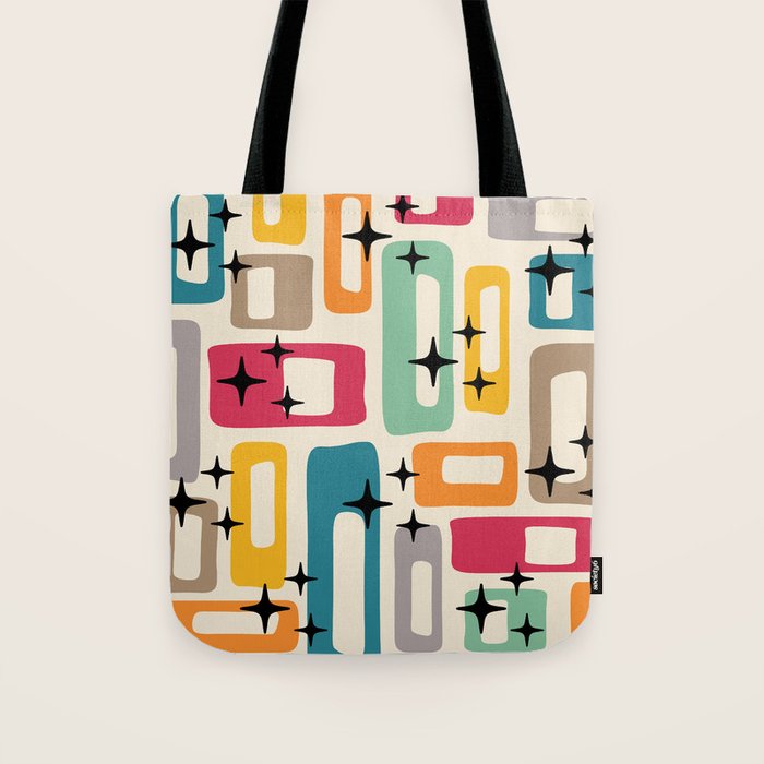 Mid Century Modern Abstract Pattern 242 Mid Mod Googie Tote Bag Gallery Image 1