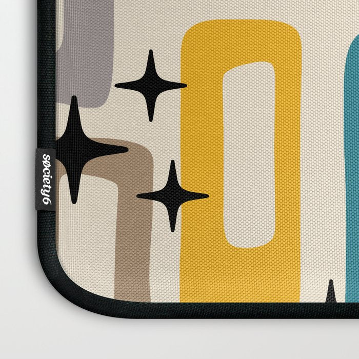 Mid Century Modern Abstract Pattern 242 Mid Mod Googie Laptop Sleeve Gallery Image 3