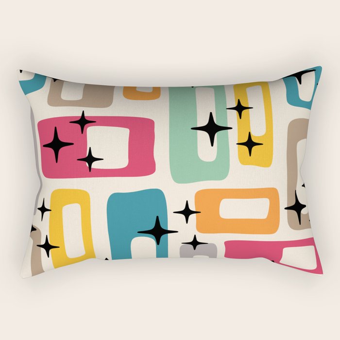 Mid Century Modern Abstract Pattern 242 Mid Mod Googie Rectangular Pillow Gallery Image 2