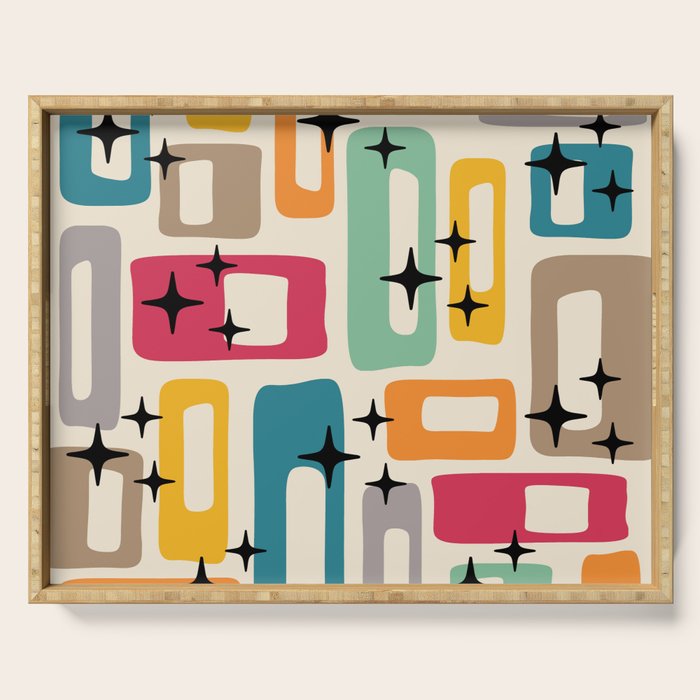 Mid Century Modern Abstract Pattern 242 Mid Mod Googie Serving Tray Gallery Image 1