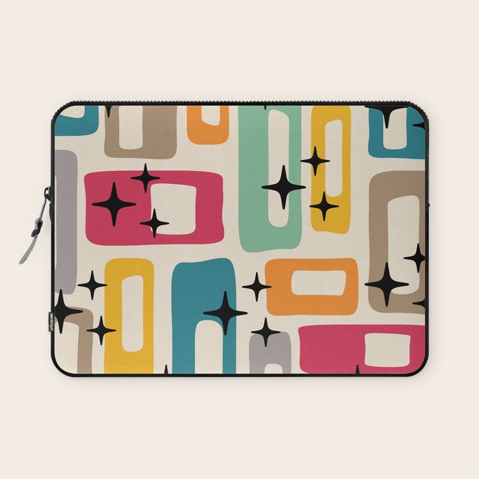 Mid Century Modern Abstract Pattern 242 Mid Mod Googie Laptop Sleeve Gallery Image 1