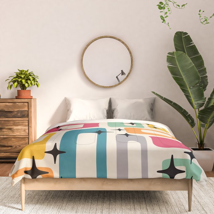 Mid Century Modern Abstract Pattern 242 Mid Mod Googie Comforter Gallery Image 3