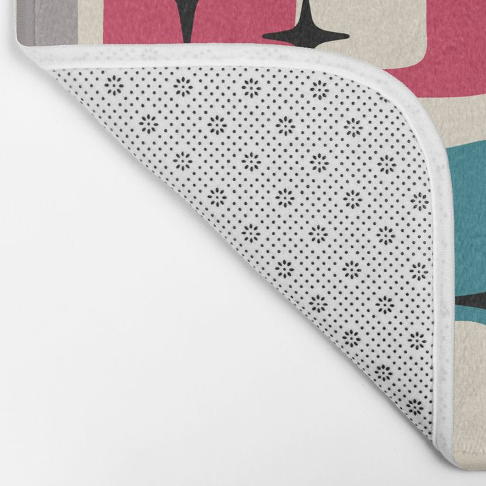 Mid Century Modern Abstract Pattern 242 Mid Mod Googie Bath Mat Gallery Image 2