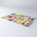 Mid Century Modern Abstract Pattern 242 Mid Mod Googie Rug Gallery Image 3