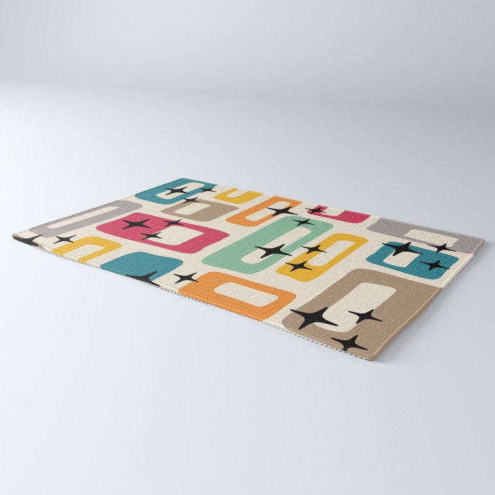 Mid Century Modern Abstract Pattern 242 Mid Mod Googie Rug Gallery Image 3