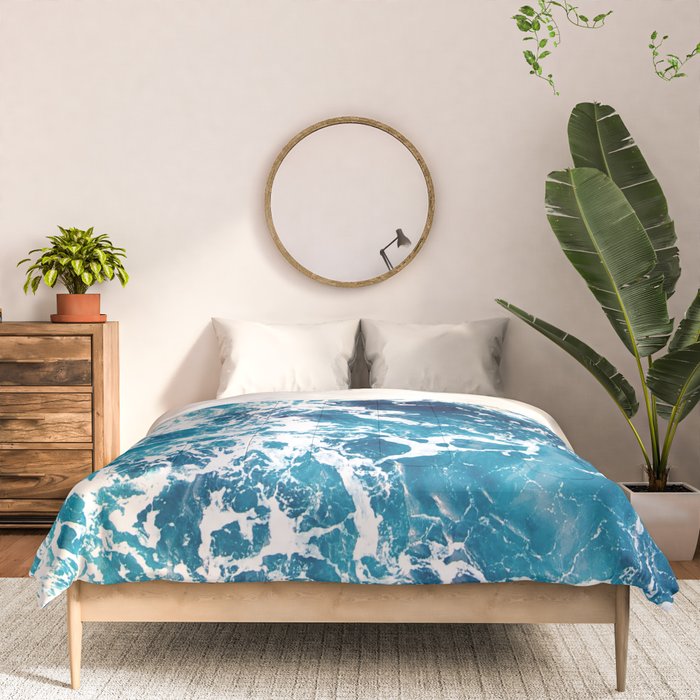 Wild Ocean Waves, Ocean Water Comforter Gallery Image 3