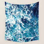 Wild Ocean Waves, Ocean Water Wall Tapestry Gallery Image 4