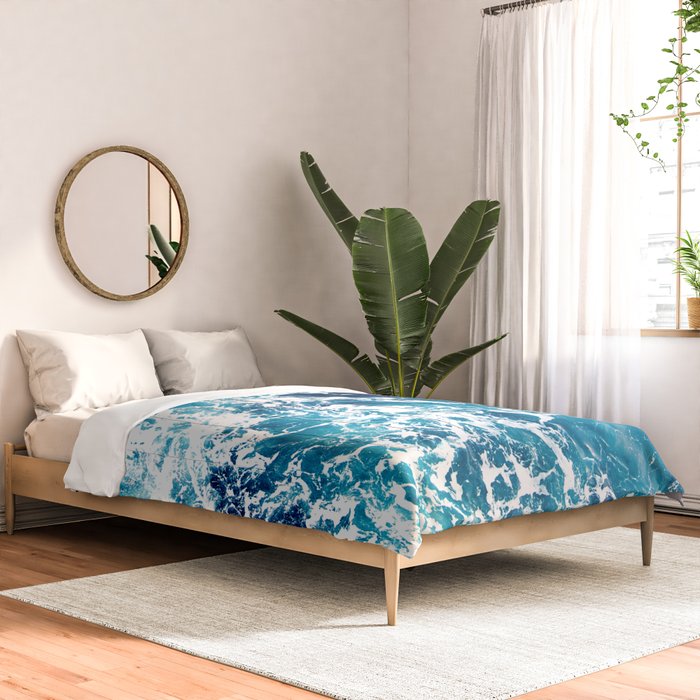 Wild Ocean Waves, Ocean Water Comforter Gallery Image 2