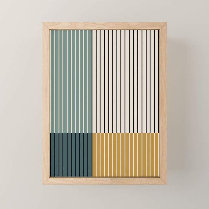 Color Block Line Abstract VIII Mini Art Print Gallery Image 1