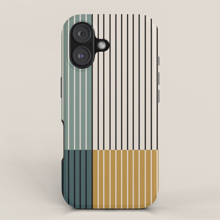 Color Block Line Abstract VIII iPhone Case Gallery Image 1