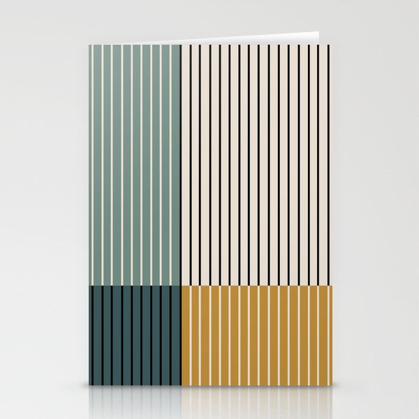 Color Block Line Abstract VIII Stationery Card Gallery Image 1