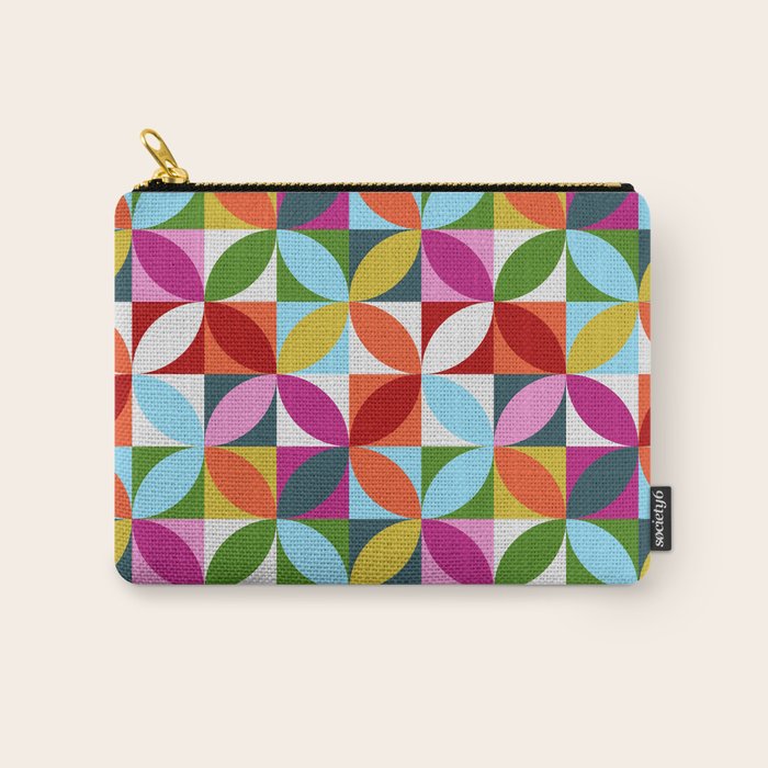 Colorful Retro Pattern Carry All Pouch Gallery Image 1