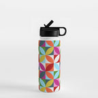 Colorful Retro Pattern Water Bottle Gallery Image 1