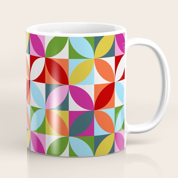 Colorful Retro Pattern Coffee Mug Gallery Image 1