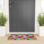 Colorful Retro Pattern Welcome Mat Gallery Image 3