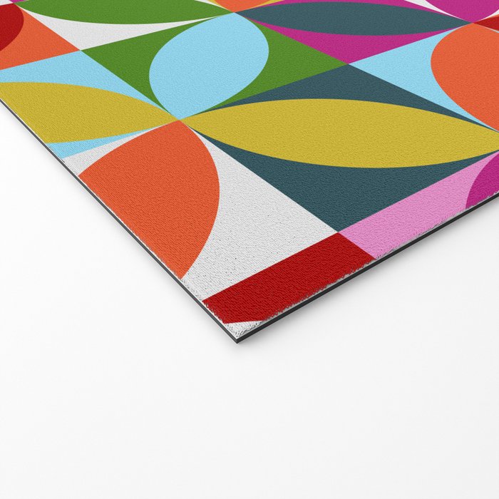 Colorful Retro Pattern Welcome Mat Gallery Image 2