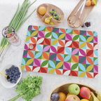 Colorful Retro Pattern Cutting Board Gallery Image 2