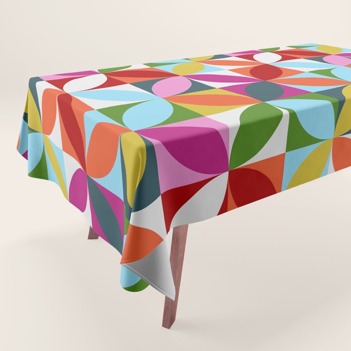 Colorful Retro Pattern Tablecloth Gallery Image 1