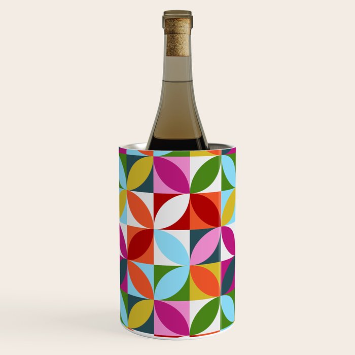 Colorful Retro Pattern Wine Chiller Gallery Image 2