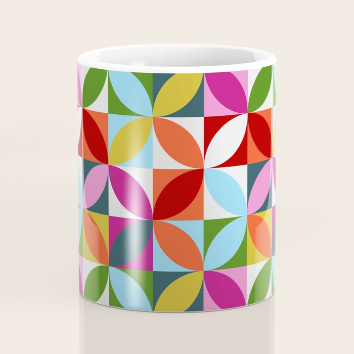 Colorful Retro Pattern Coffee Mug Gallery Image 4