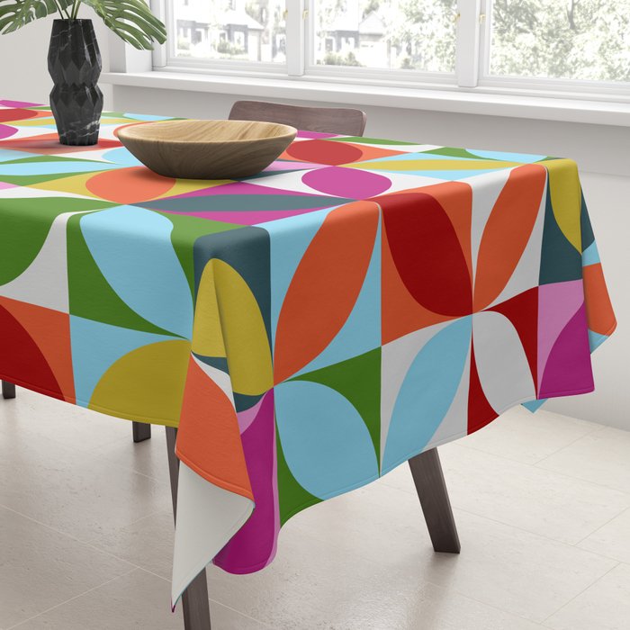 Colorful Retro Pattern Tablecloth Gallery Image 3