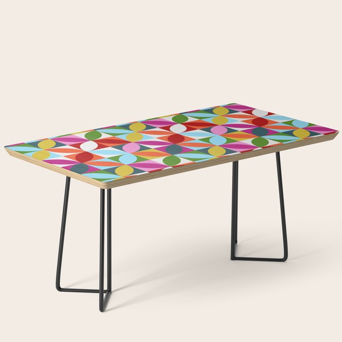 Colorful Retro Pattern Coffee Table Gallery Image 1