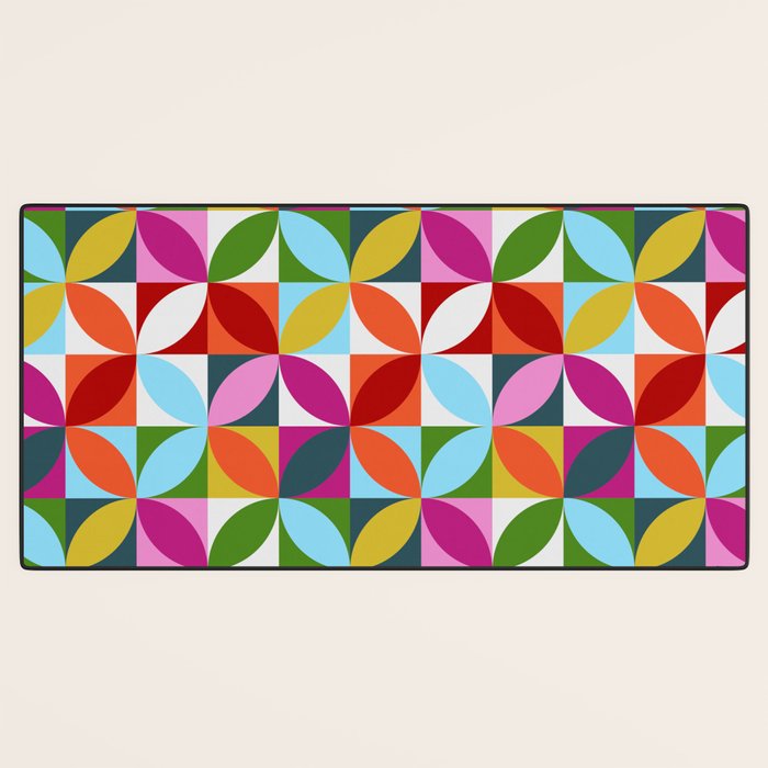 Colorful Retro Pattern Desk Mat Gallery Image 3