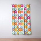 Retro Flower Pattern #2  Window Curtain Gallery Image 3