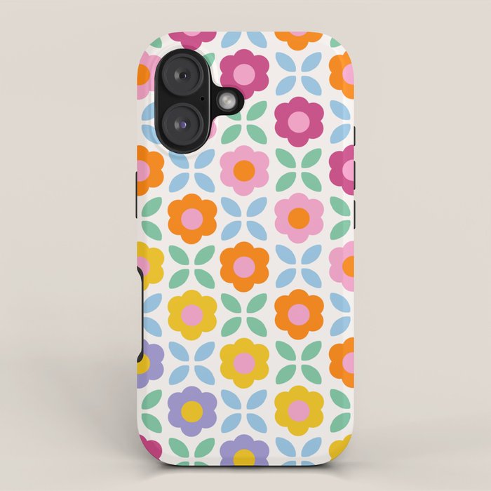 Retro Flower Pattern #2  iPhone Case Gallery Image 1