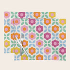Retro Flower Pattern #2  Placemat Gallery Image 1