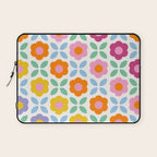 Retro Flower Pattern #2  Laptop Sleeve Gallery Image 1
