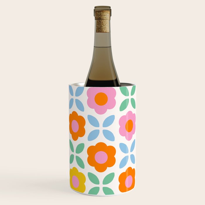 Retro Flower Pattern #2  Wine Chiller Gallery Image 1