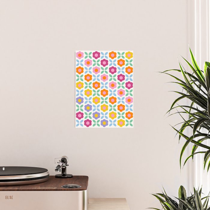 Retro Flower Pattern #2  Poster Gallery Image 2