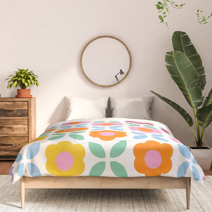 Retro Flower Pattern #2  Comforter Gallery Image 3
