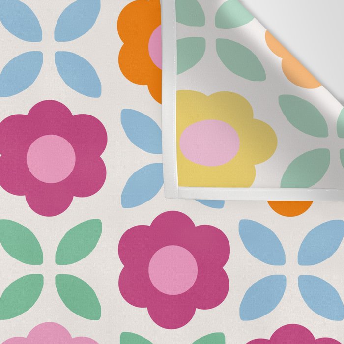 Retro Flower Pattern #2  Wall Tapestry Gallery Image 3