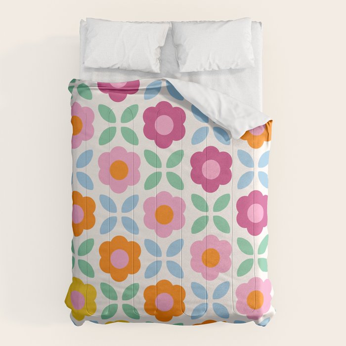 Retro Flower Pattern #2  Comforter Gallery Image 6