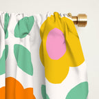 Retro Flower Pattern #2  Window Curtain Gallery Image 2